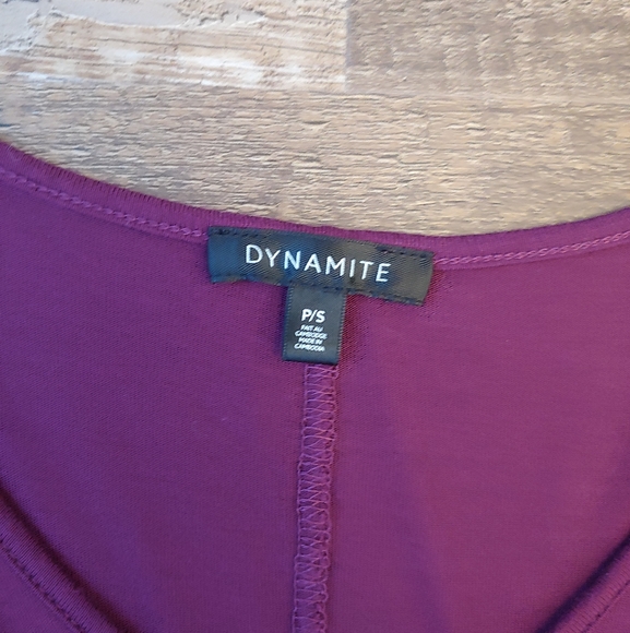 Purple high-low Dynamite tee - Picture 2 of 4